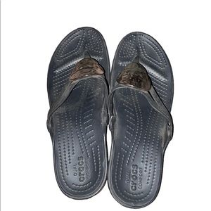 CROCS Women's Black Thong Sandals